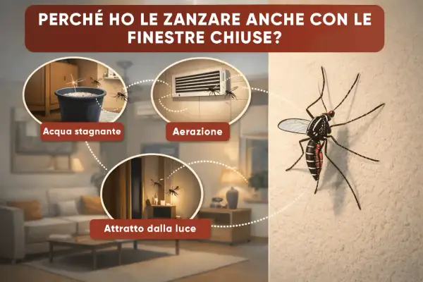 Scopri dove si nascondono le zanzare in casa: acqua stagnante, aerazione e luce sono i loro rifugi preferiti.